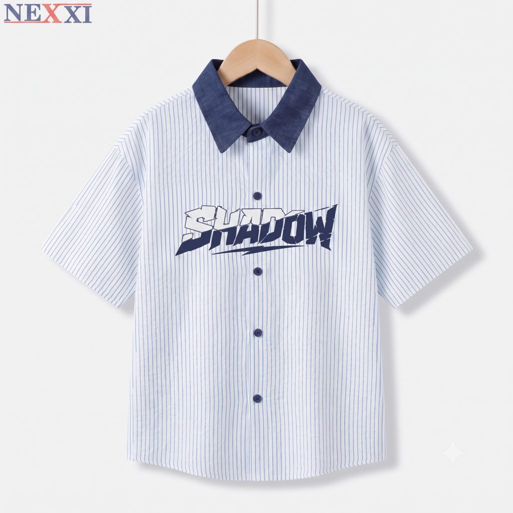 2608.4Sơ mi ngắn tay phối cổ shadow