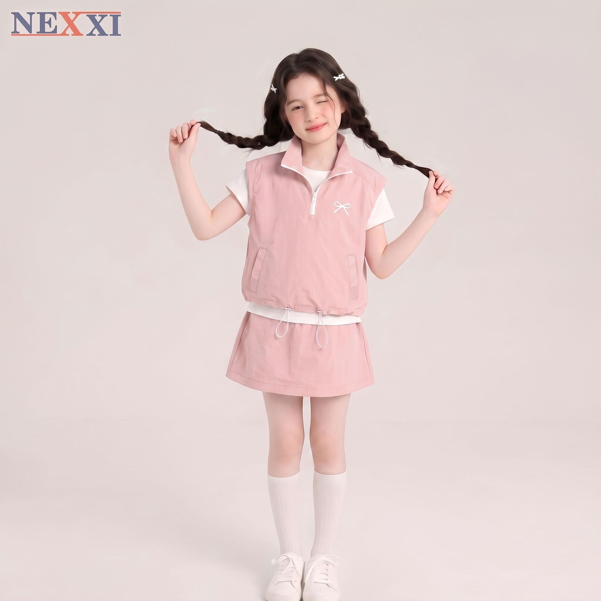 2607.4Sét váy 3 món vải gió in nơ