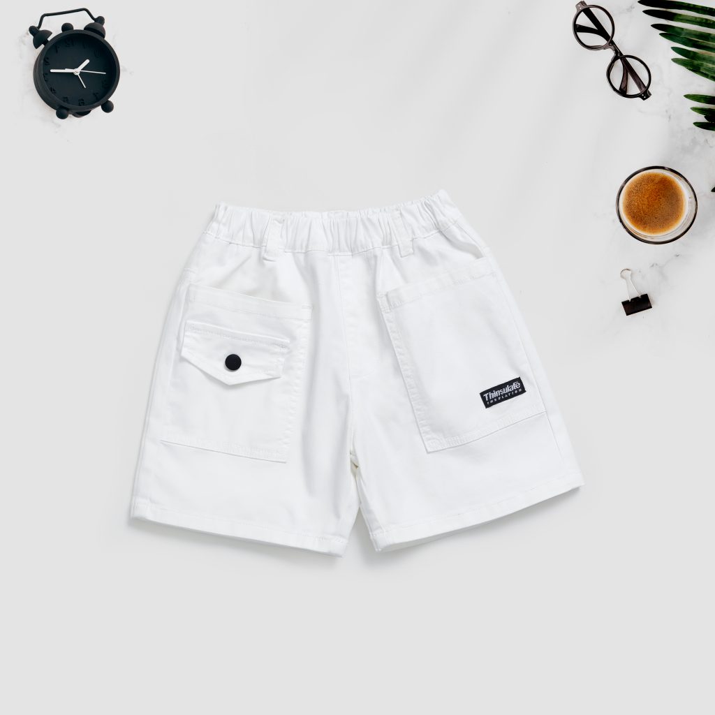 2409.2Quần lửng kaki 2 túi trước logo
