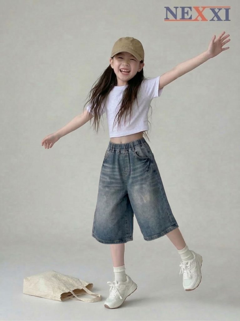 2604.14Quần jean lửng ngố màu túi kiểu