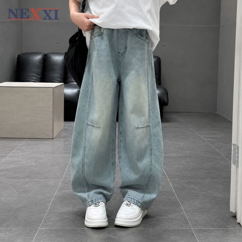Quần Jean Dài Bé Gái Dáng Rộng Lưng Thun Co Giãn Cực Chất – NEXXI