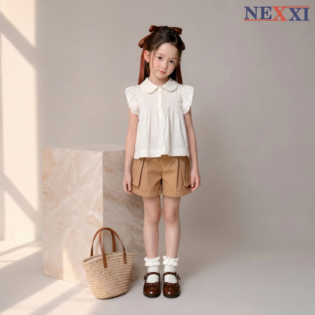 2510.4Sơ mi nhún ngực tay phồng