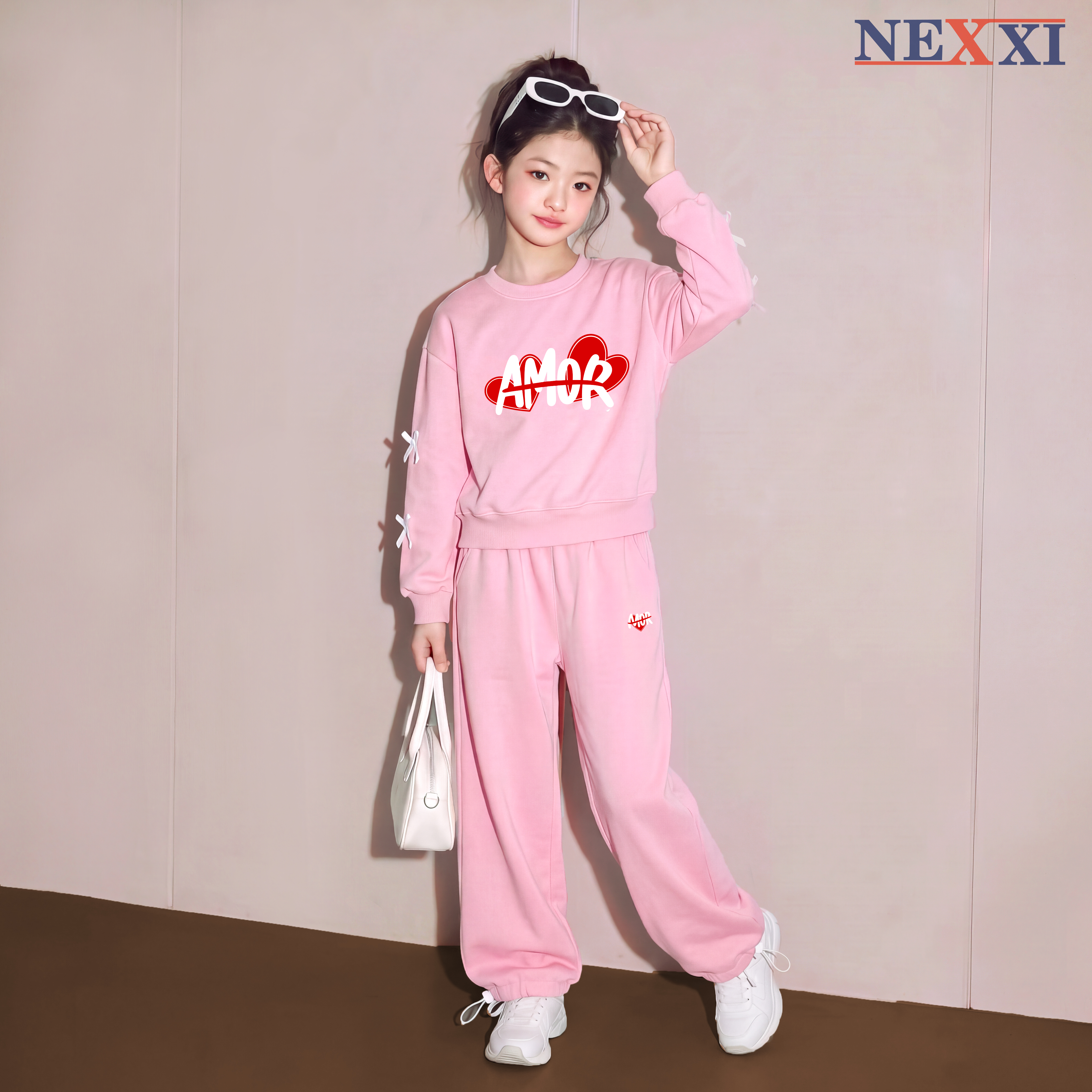 2610.8Bộ da cá dài tay đính nơ amor