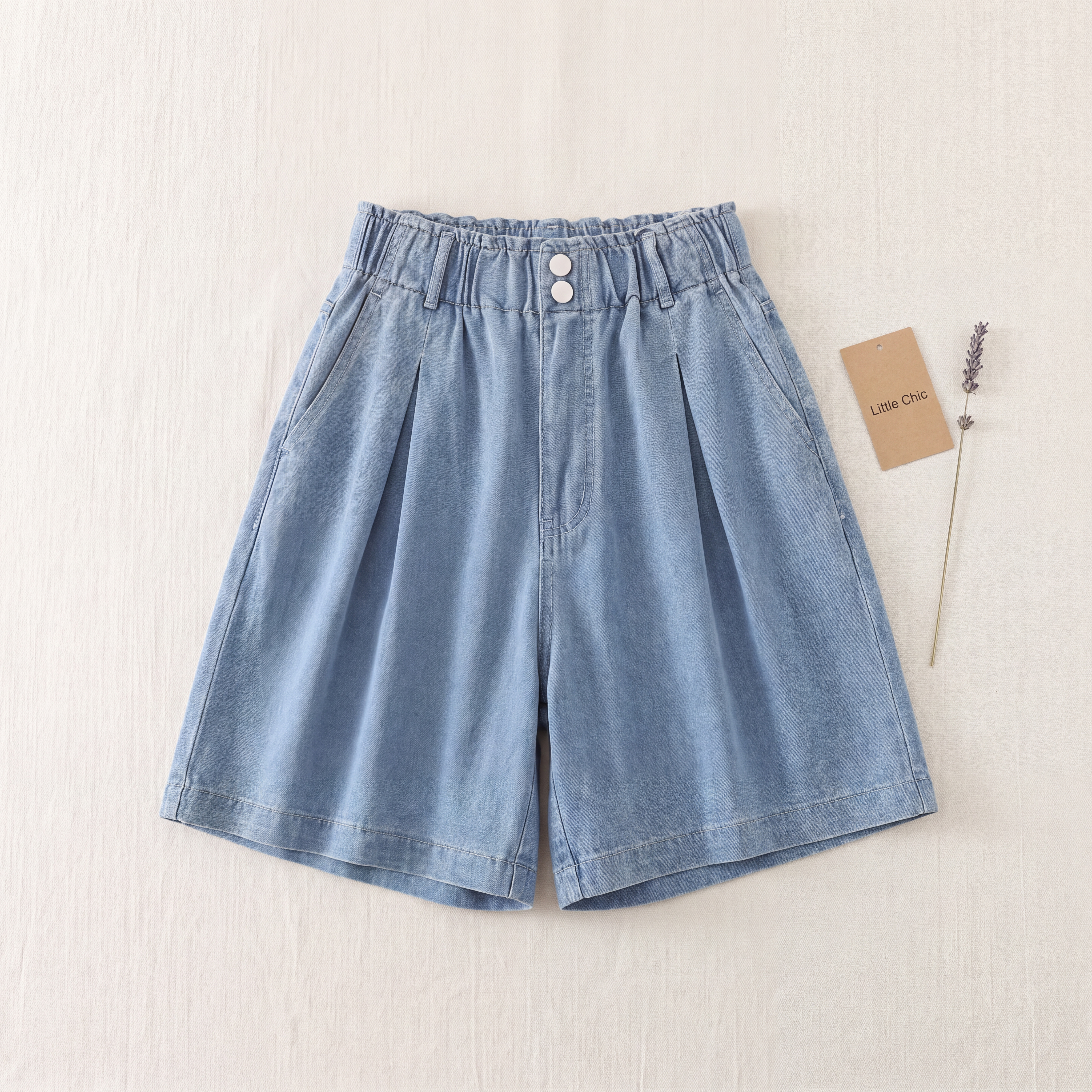 2503.2Quần jean lửng ngố ống xếp ly