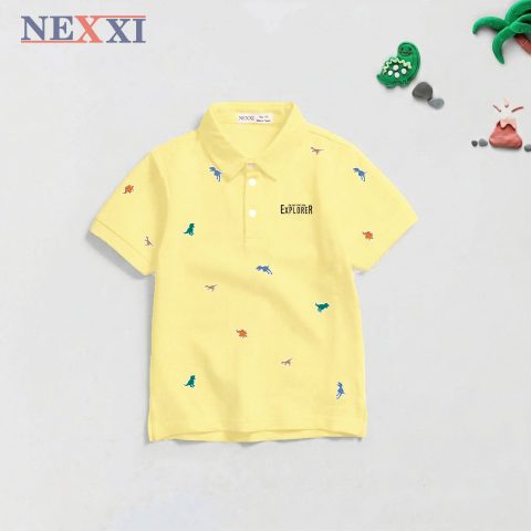 2605.8Áo thun cổ bẻ khủng long new