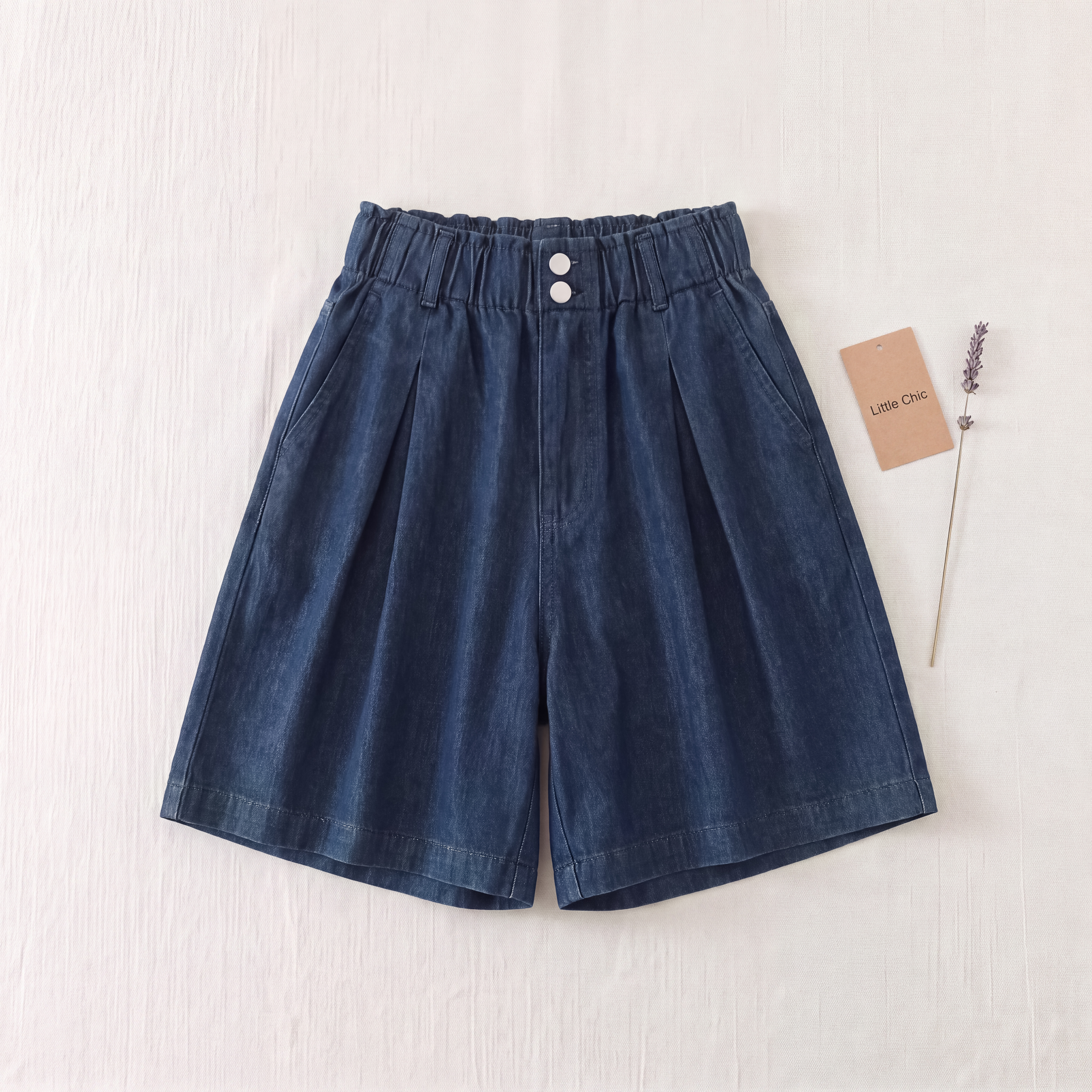 2503.2Quần jean lửng ngố ống xếp ly