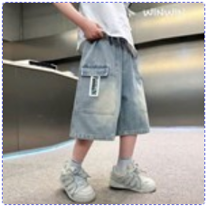 Quần Jean Lửng Bé Trai Form Rộng NEXXI Size Đại 35-65kg, Quần Bò Lưng Thun Vải Mềm Mát Cho Bé